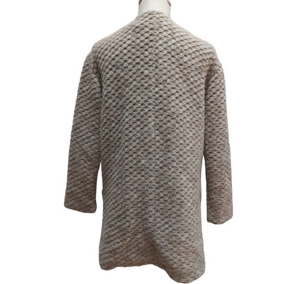 Joe's Erica Long Jacket Wool Mohair Blend in Tan Size S - Worn by Jessica Alba - Picture 4 of 12